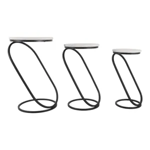 BENTONHAM SET OF 3 WHITE PLANT STANDS 21 (IN) 1