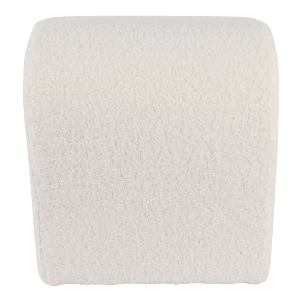 HUTTONMILL WHITE OTTOMAN 18 (IN)