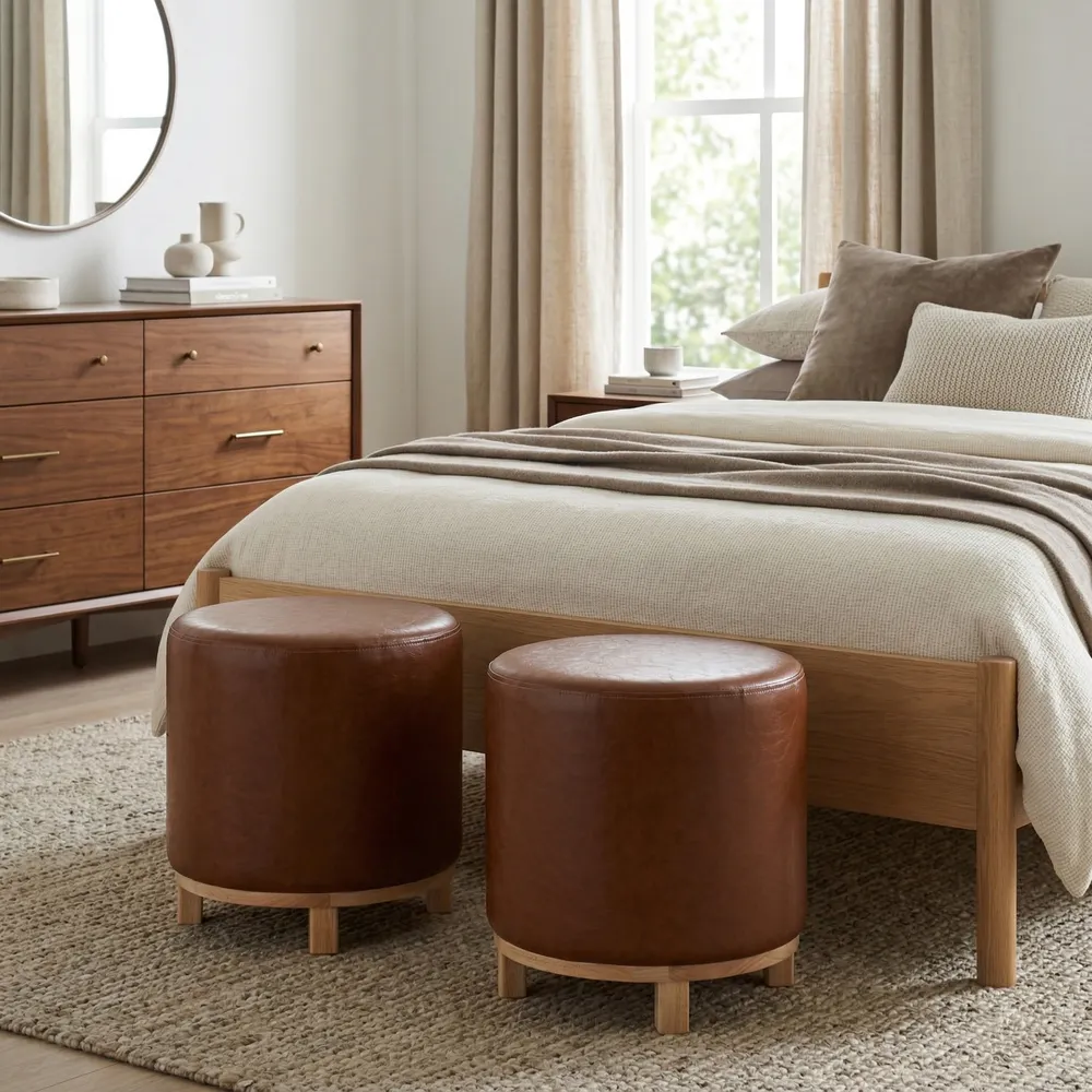 BAYARDGATE BROWN OTTOMAN 18 (IN)
