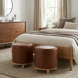 BAYARDGATE BROWN OTTOMAN 18 (IN) 12