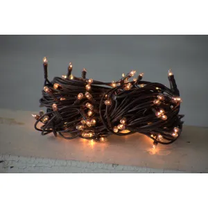 140 Bulb Primitive RICE String Light 26ft Brown Cord 8 Function Fuse Box 2