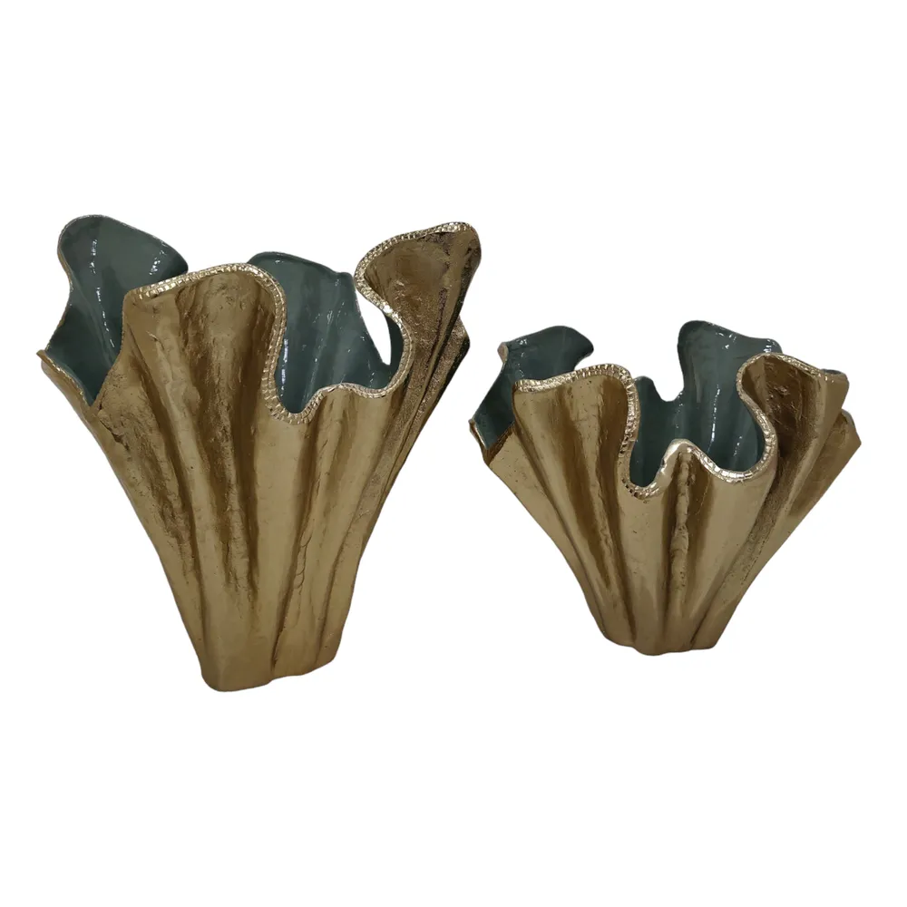 DRAYTONOAK GOLD VASE 14 (IN)