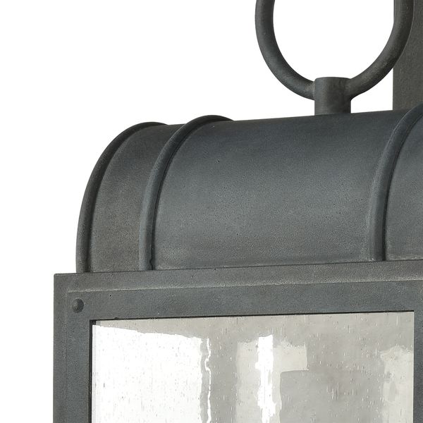 Heritage Hills 19'' High 1-Light Outdoor Sconce - Aged Zinc