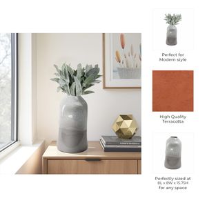 BRONSONLAND GRAY VASE 16 (IN) 10