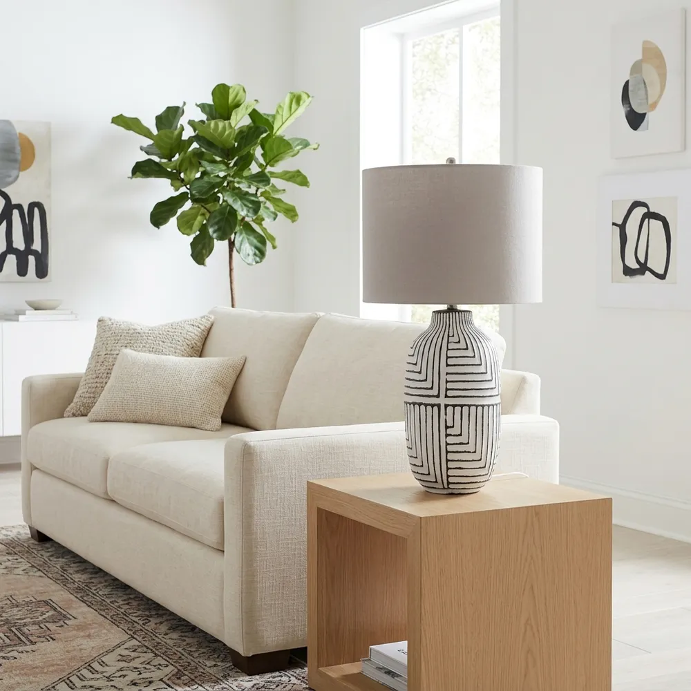 EMORYWAY WHITE LAMP 26 (IN)