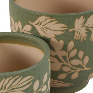 DRYDENBROOK SET OF 2 GREEN PLANTER 8 (IN) 6