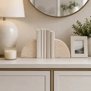 GRAHAMBROOK SET OF 2 TAN BOOKENDS 6 (IN) 12