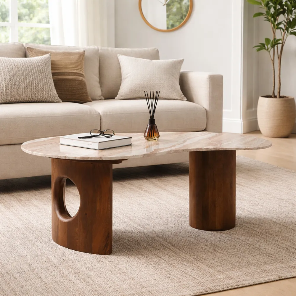VERAWAY BROWN COFFEE TABLE 19 (IN)