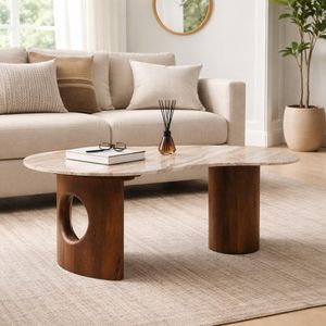 VERAWAY BROWN COFFEE TABLE 19 (IN) 12