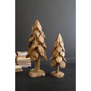 Rustic Teak Christmas Tree / Small 2