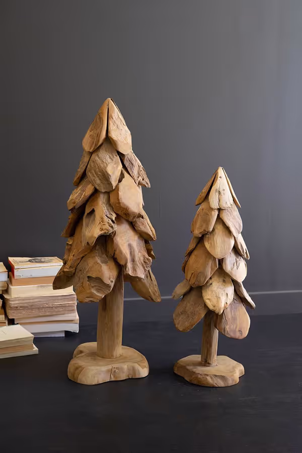 Rustic Teak Christmas Tree / Small