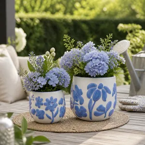 NICKGROVE SET OF 2 BLUE PLANTER 7 (IN) 2