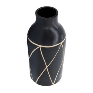 FENTONMOOR BLACK VASE 16 (IN) 4