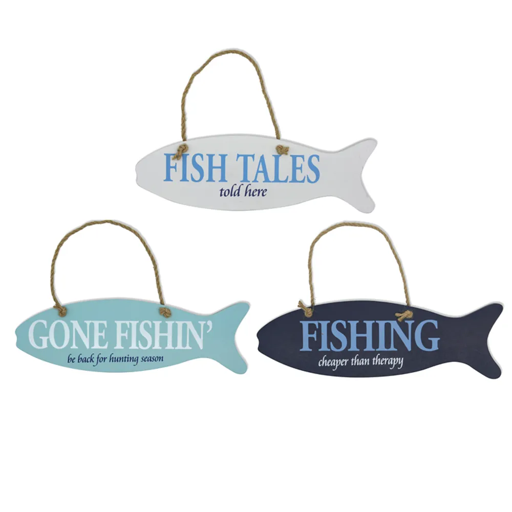 12" FISH SIGN 3-ASST