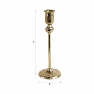 BAKERHAM GOLD CANDLE HOLDER 9 (IN) 9