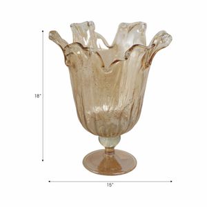 HARDENSHAW BROWN GLASS VASE 18 (IN) 9