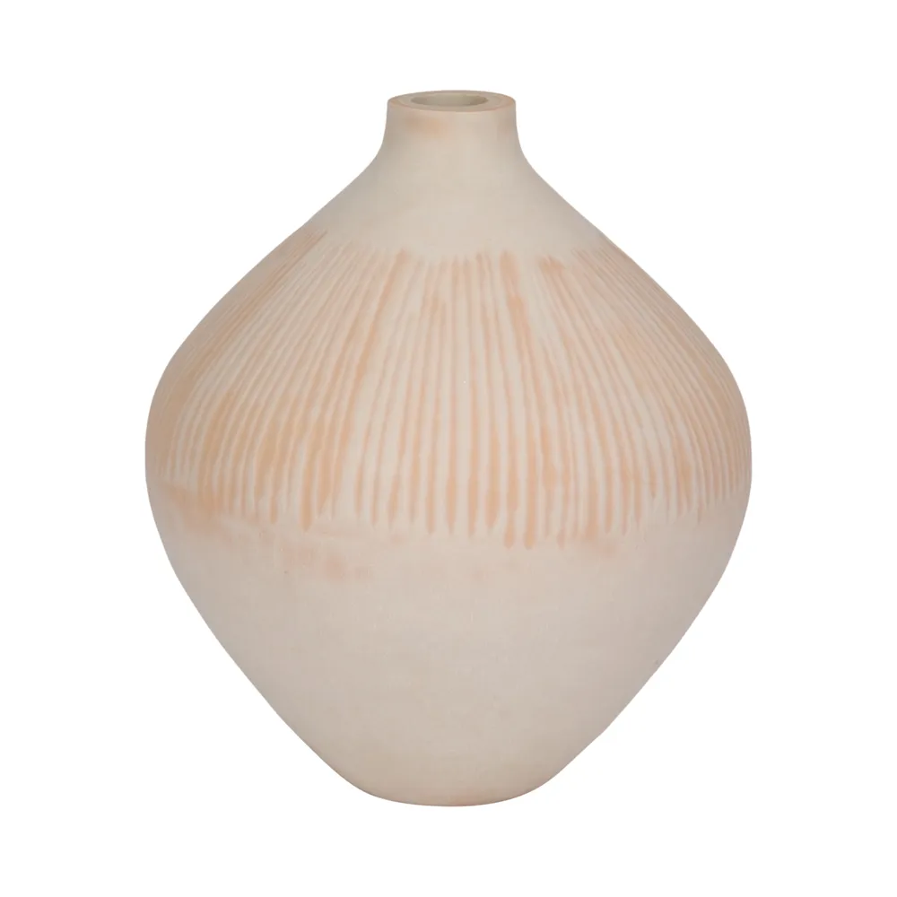 DRAKE IVORY GLASS VASE 14 (IN)