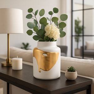 JUNEROSE WHITE VASE 10 (IN) 2