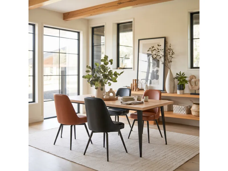 Keppel Swivel Dining Chair Brown 11