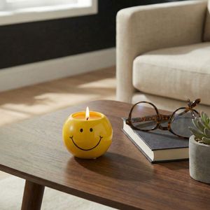 DIXONSTONE COCONUT GOJI SMILEY FACE CANDLE 3 (IN) 12