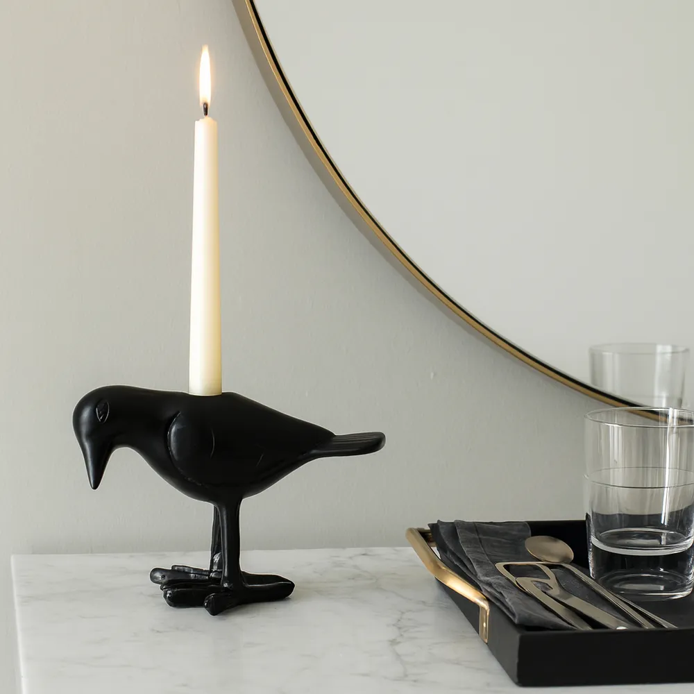 BAXTERCLIFF BLACK CANDLE HOLDER 4 (IN)