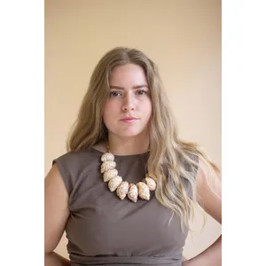Shell and Wood Bead Necklace 6