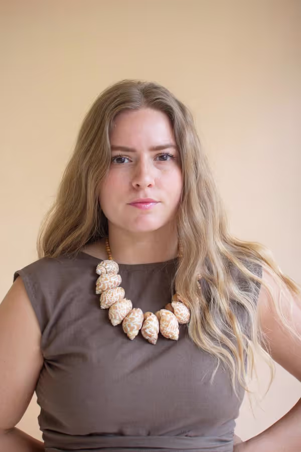 Shell and Wood Bead Necklace
