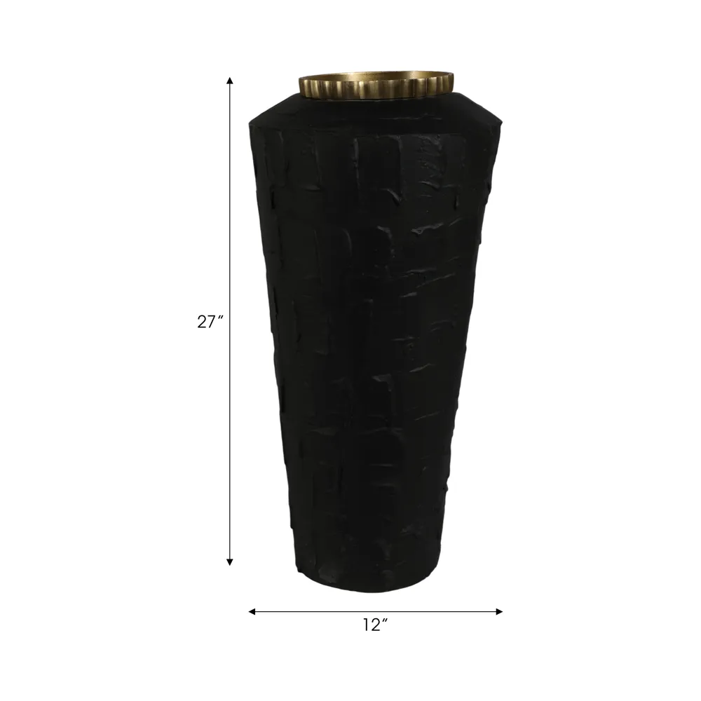 CLOVERSIDE BLACK VASE 27 (IN)