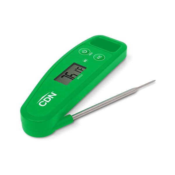 CDN Thermometer, Folding, Digital, (-58 to 572F/-50 to 300C), Green