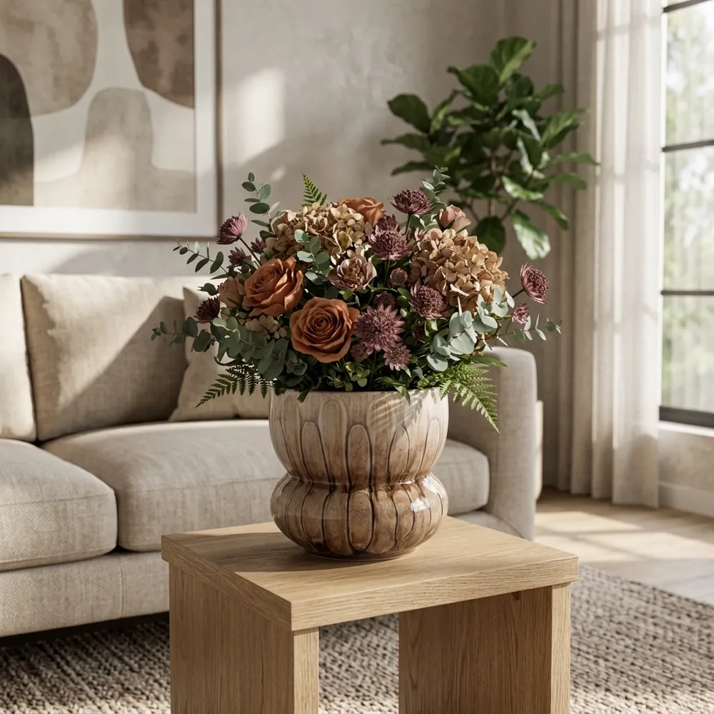 HAMDENCREST BROWN VASE 7 (IN)