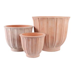 ROYCLIFF SET OF 3 RED PLANTER 13 (IN) 6