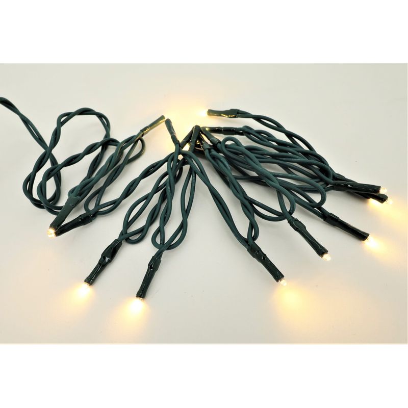 20ct. Warm White LED Micro Lights with Green Cord