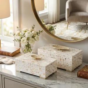 JASPERGATE SET OF 2 WHITE BOXES 6 (IN) 11