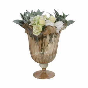 HARDENSHAW BROWN GLASS VASE 18 (IN) 3