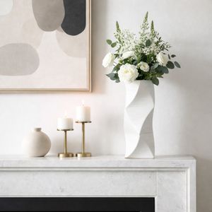 CASEYWAY WHITE VASE 12 (IN) 12