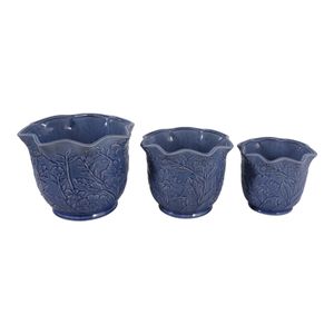 CLAYBROOK SET OF 3 BLUE PLANTER 9 (IN) 6