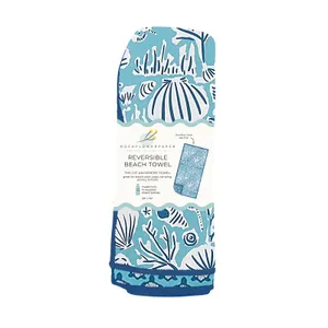 Turtles Aqua Reversible Eco Beach Towel 8