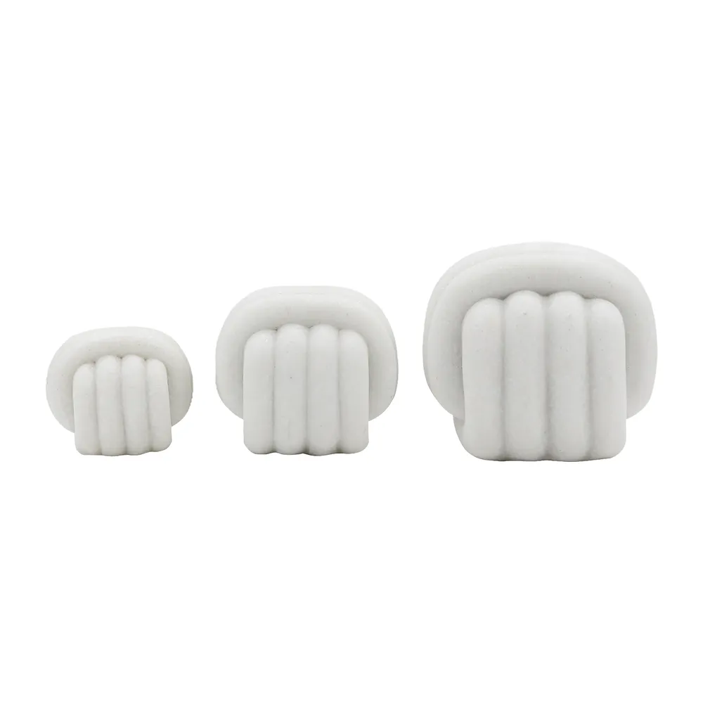 BARNETRIDGE SET OF 3 WHITE DECOR 5 (IN)