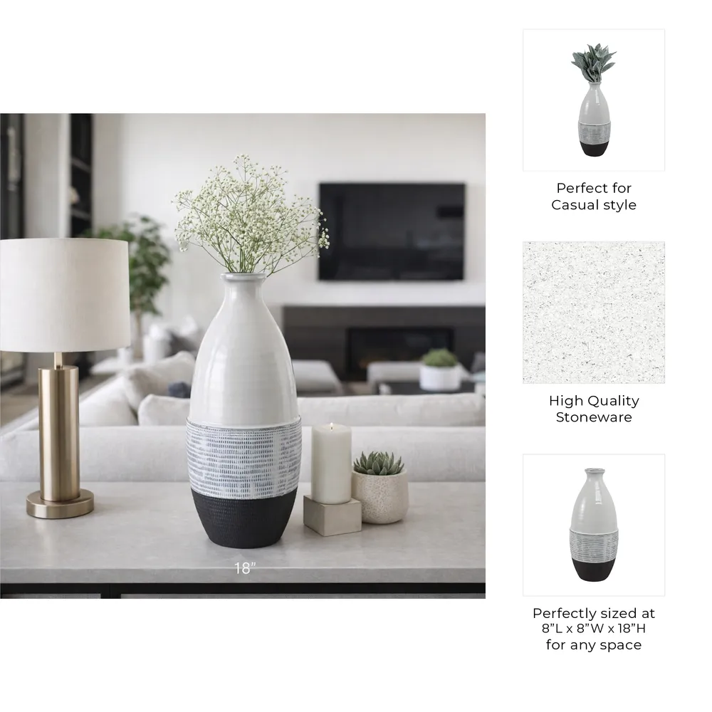 DALEYWICK GRAY VASE 18 (IN)