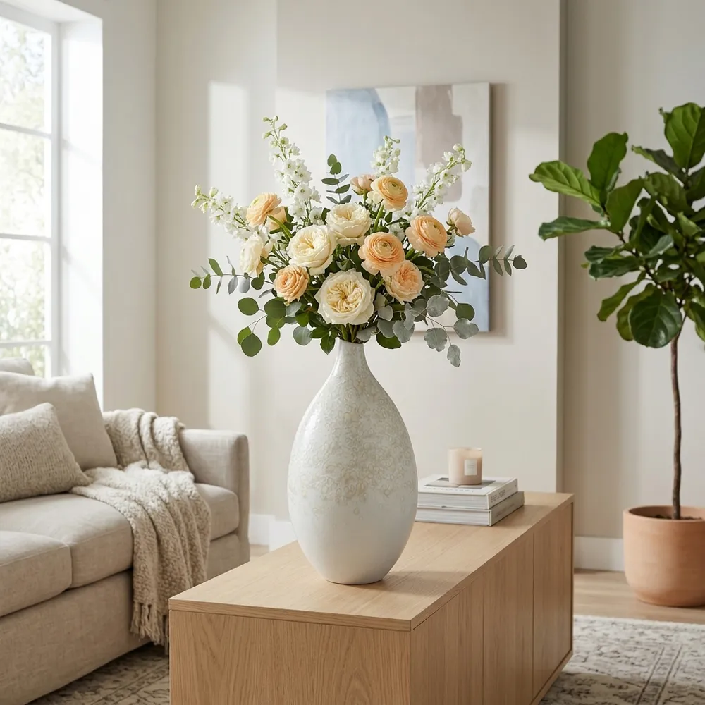 KEATONTON CREAM VASE 21 (IN)