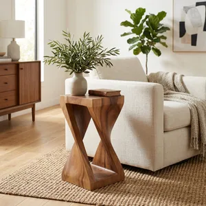 CALTONRUN BROWN ACCENT TABLE 24 (IN) 9
