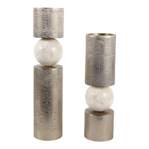 HALDENMILL SET OF 2 GOLD CANDLE HOLDER 18 (IN) 5