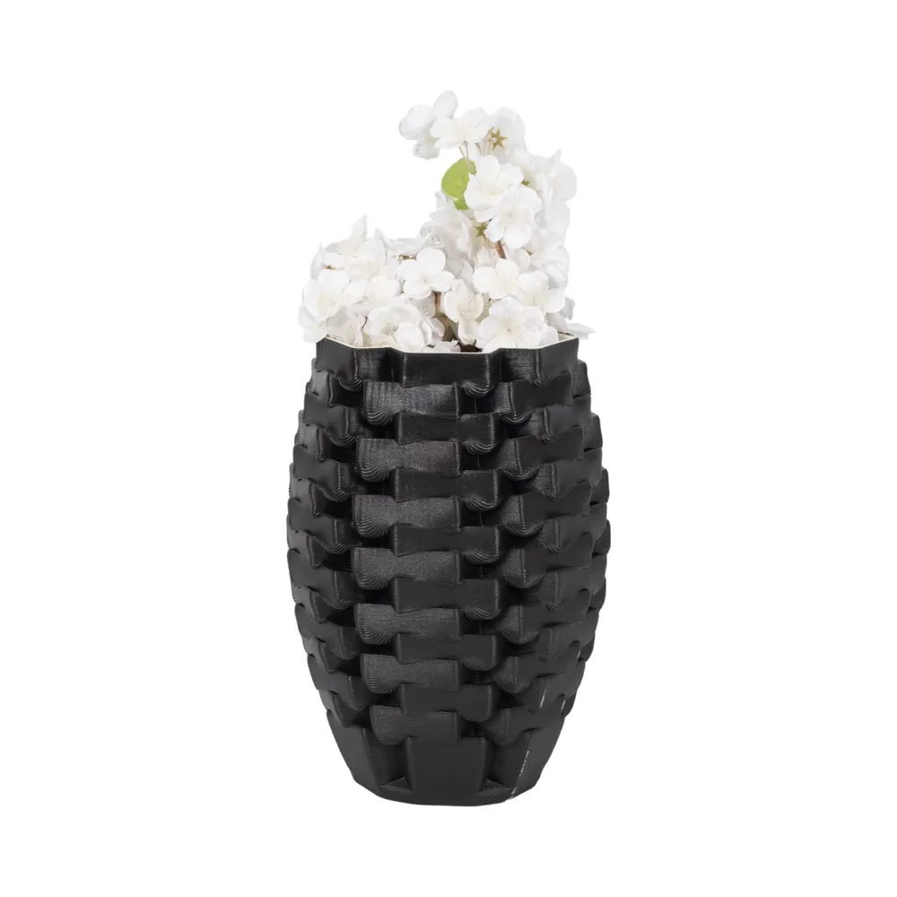 OLIVERSTONE BLACK VASE 13 (IN)