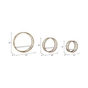 HAMPTONMORE SET OF 3 WHITE WALL SHELF 6 (IN) 7