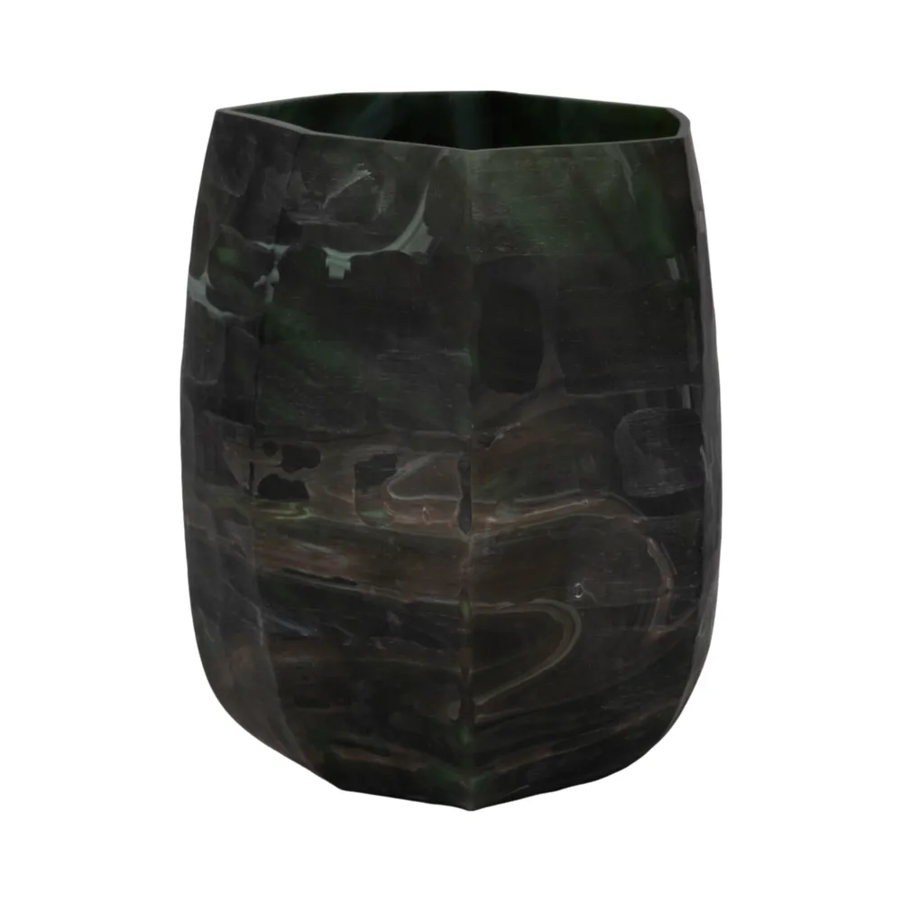 DYLANDALE GREEN GLASS VASE 15 (IN)