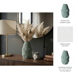 RUBYLEY GREEN VASE 9 (IN) 8