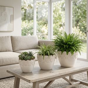SLATERGATE SET OF 3 IVORY PLANTER 10 (IN) 9