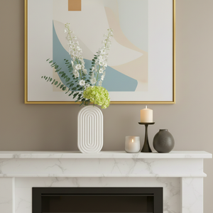 ELTONLAND WHITE VASE 9 (IN) 12