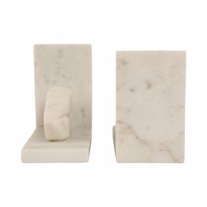 SUTTONTON SET OF 2 WHITE BOOKENDS 5 (IN) 5