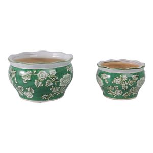 WATSONCLIFF SET OF 2 GREEN PLANTER 5 (IN) 4